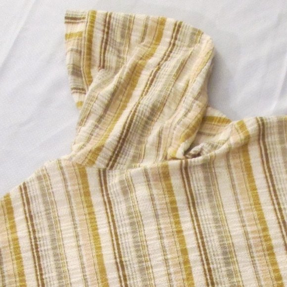 🤎 SO BROWN MULTI-COLOR OVERSIZED STRIPE PLAID LACE-UP HOODIE – SIZE S - Picture 12 of 12